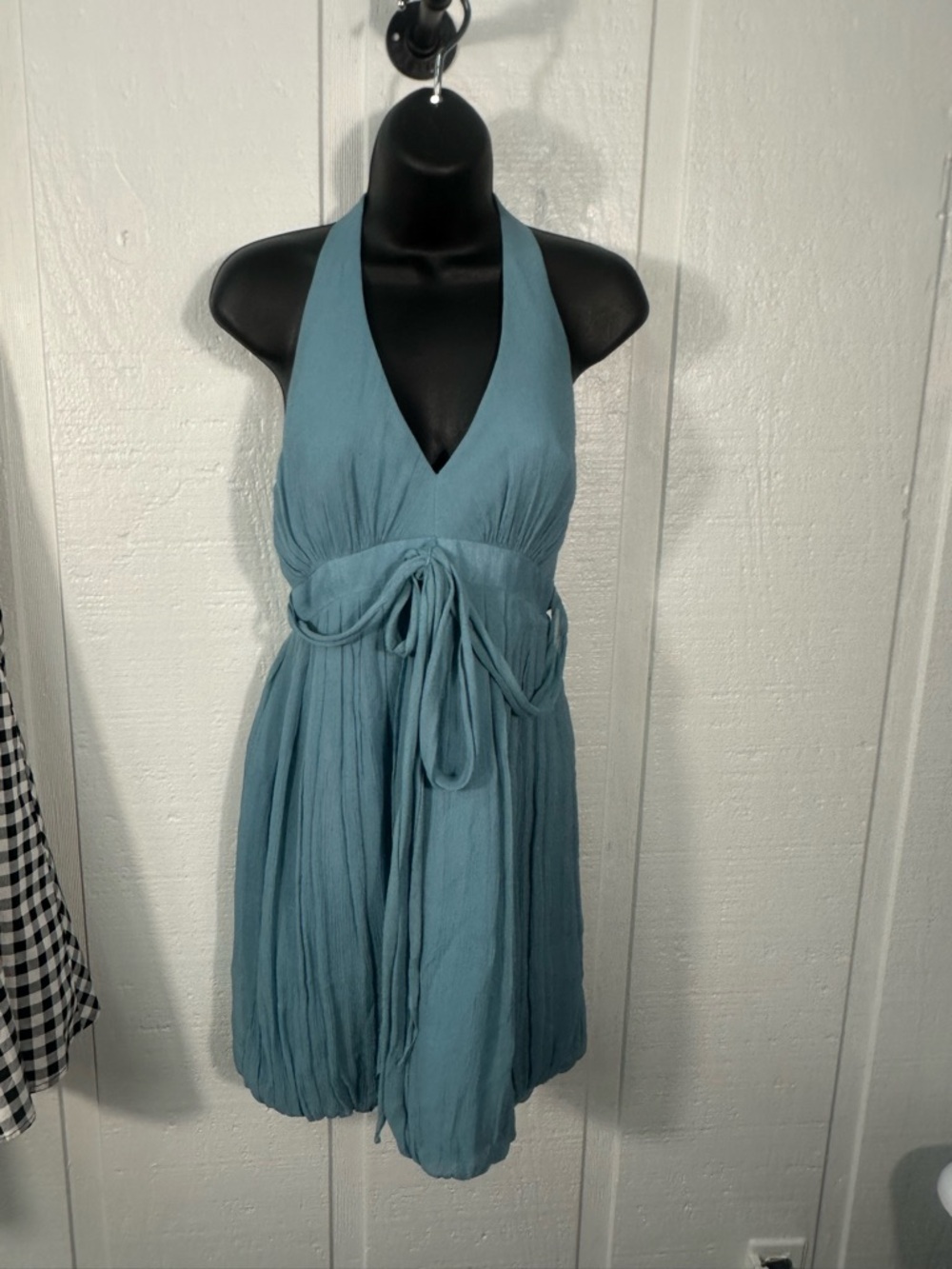 Melissa Sweet Gray/Green Silk Bubble Dress Size 6 EUC